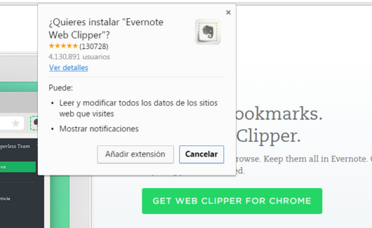 Instalar Web Clipper