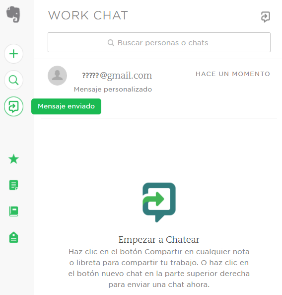Conversación de trabajo o Work Chat de Evernote