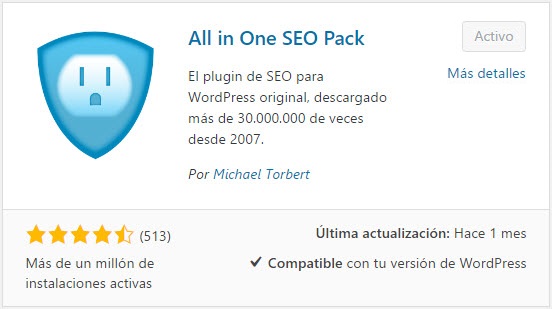 All in One SEO Pack plugin